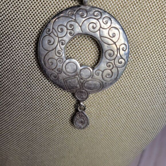 Brighton Eye Of The Tiger Retired Semiprecious Stone Pendant Necklace Rare - Picture 5 of 9